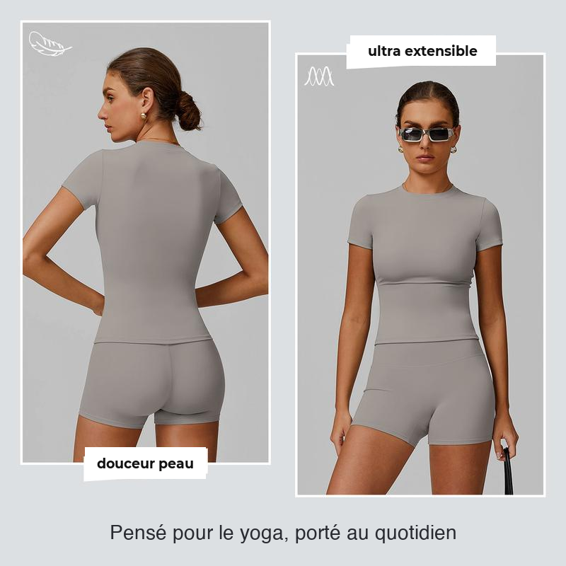 Ultra extensible et douceur peau - gris perle