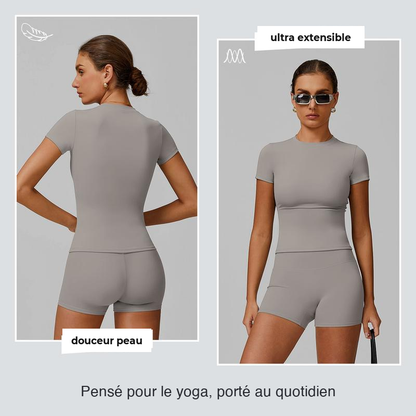 Ultra extensible et douceur peau - gris perle